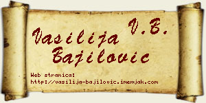 Vasilija Bajilović vizit kartica